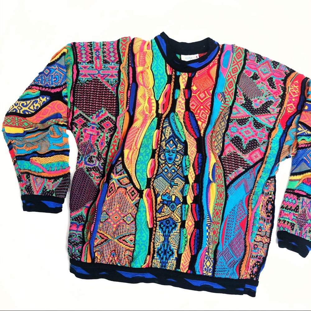 SOLD 🚫 COOGI Vintage Sweater Rainbow Colorful 3D